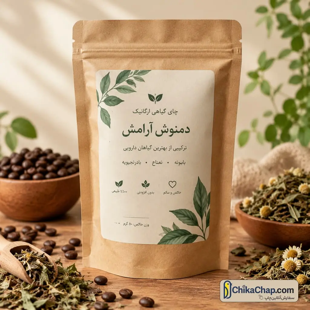 چاپ لیبل و کاغذ پی پی مات چسبدار برای بسته&zwnj;بندی محصولات ارگانیک